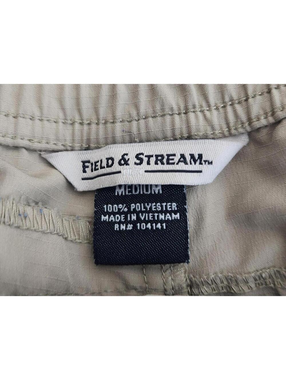Field & Stream Pants Mens Medium Khaki Ripstop Hiking Quick-Dry Elastic Waist - Picture 5 of 5